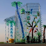 Veronika Richterová: Greenhouse, plastic bottles and bambooo, 2008.